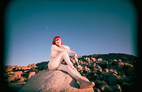 Colonizing Mars is a drag. Vintage jumpsuit, wig, and second hand thrifted calvin klein kicks. buy second hand, don&amp;amp;amp;#x27;t give in to corporate space colonization