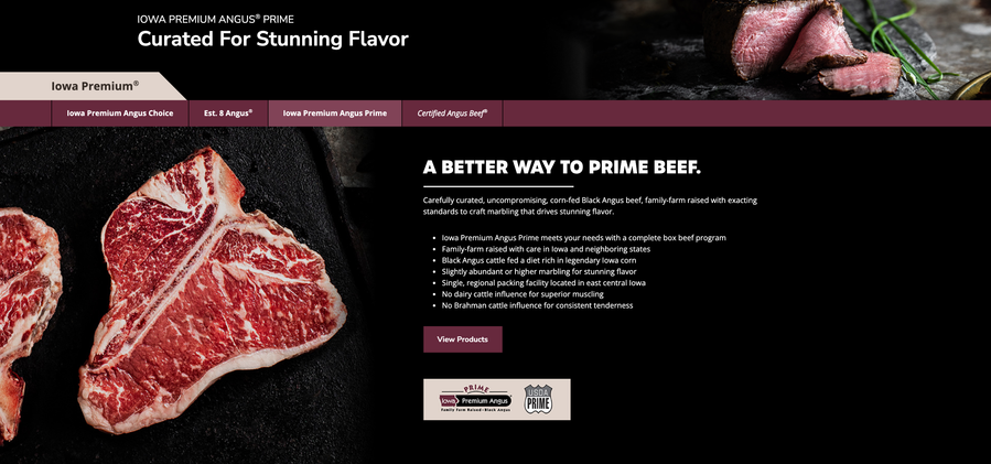 Beautiful picture of steak that is raw and bright red with marbling. 