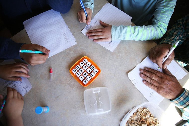 Passing time in short increments, the boggle board was flipped again and again as the group searched for new word combinations that they hoped wouldn’t be spotted by anyone else. 