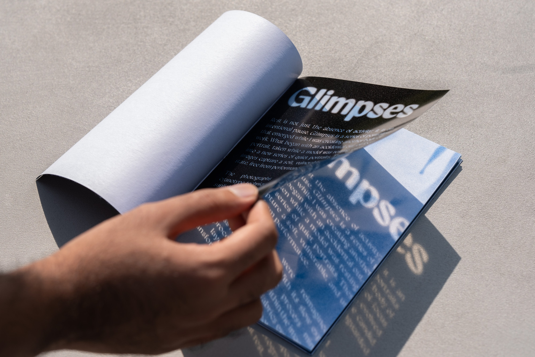 Book of a Cyanotype Risograph print Artist Book