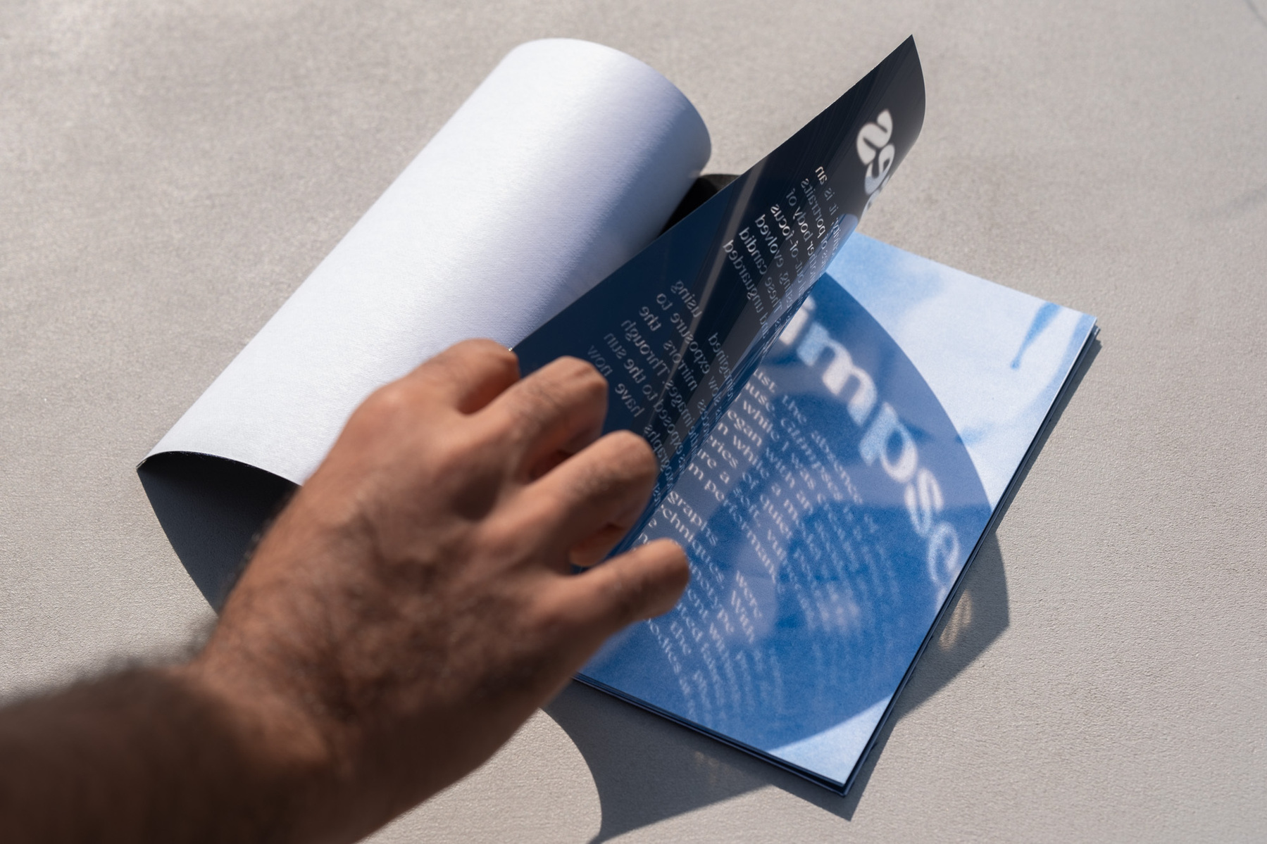 Book of a Cyanotype Risograph print Artist Book