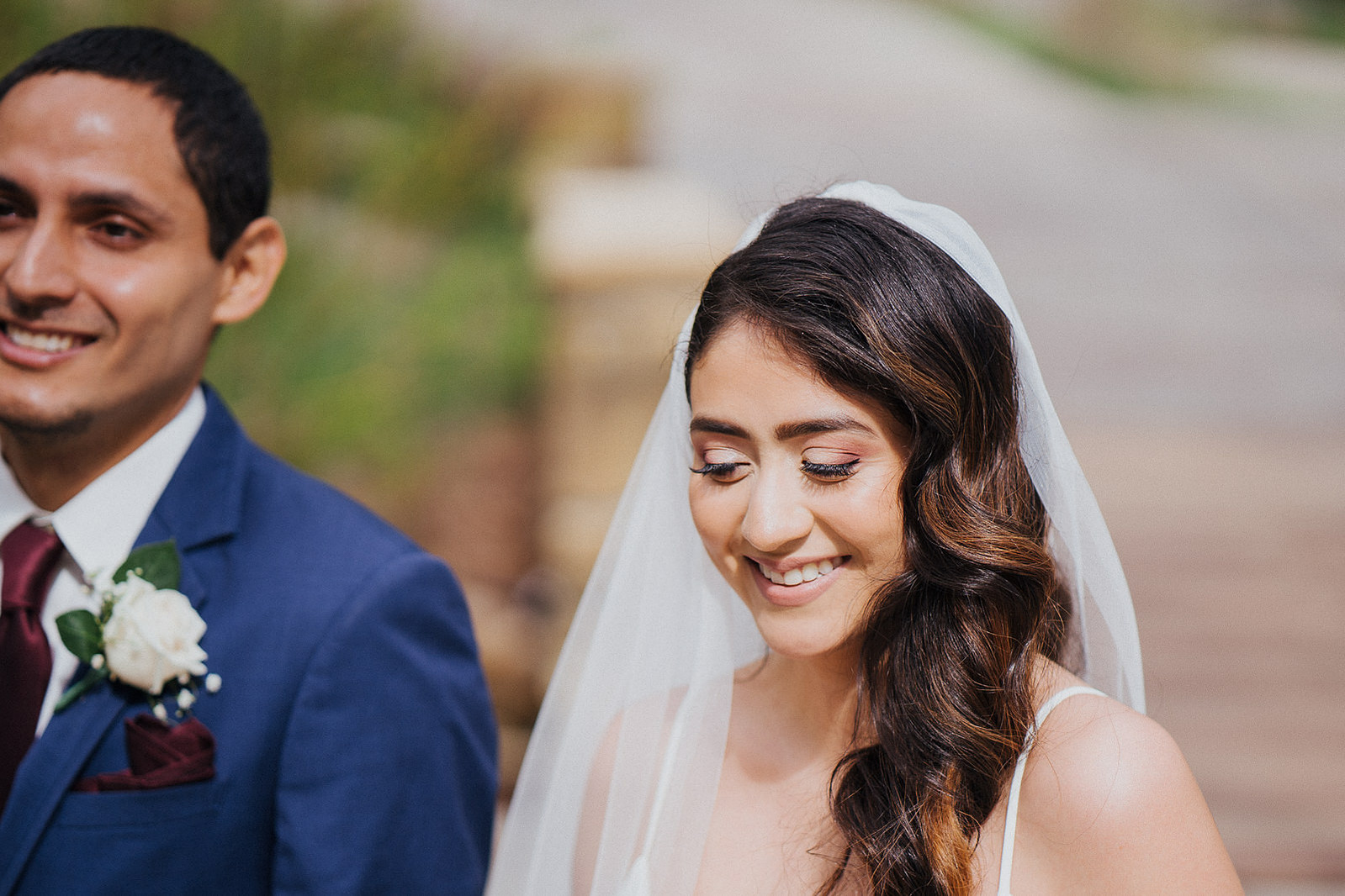 Bride and Groom walking down the aisle, Della Terra Mountain Chateau. 