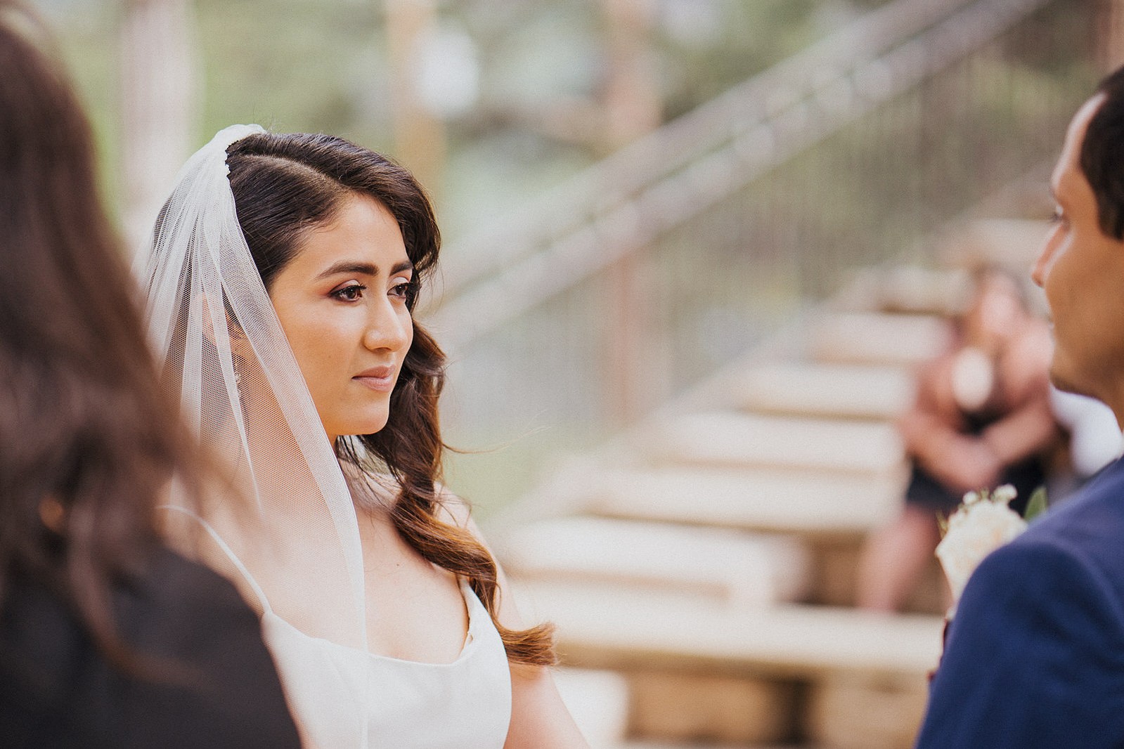 Bride at Della Terra Ceremony. 