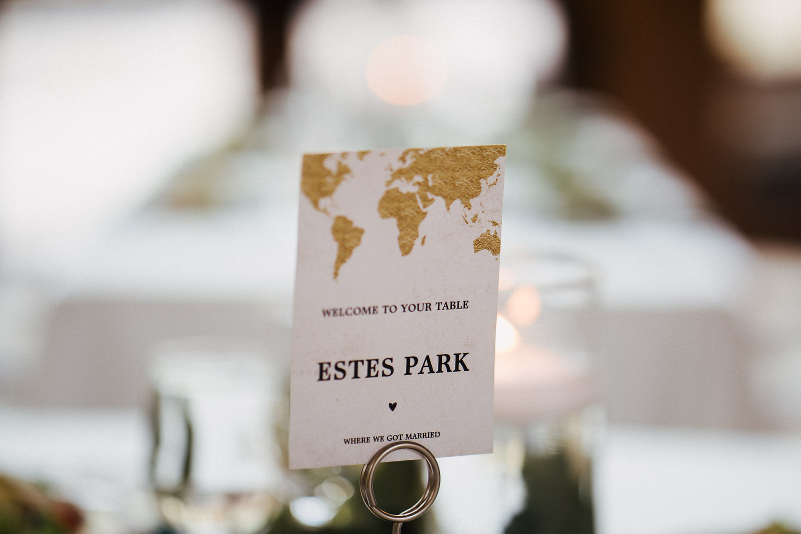 Reception table, Della Terra Mountain Chateau.