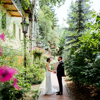 Garden wedding portrait photographed with the Sony a7III showing color, depth, and real-world wedding photography performance.