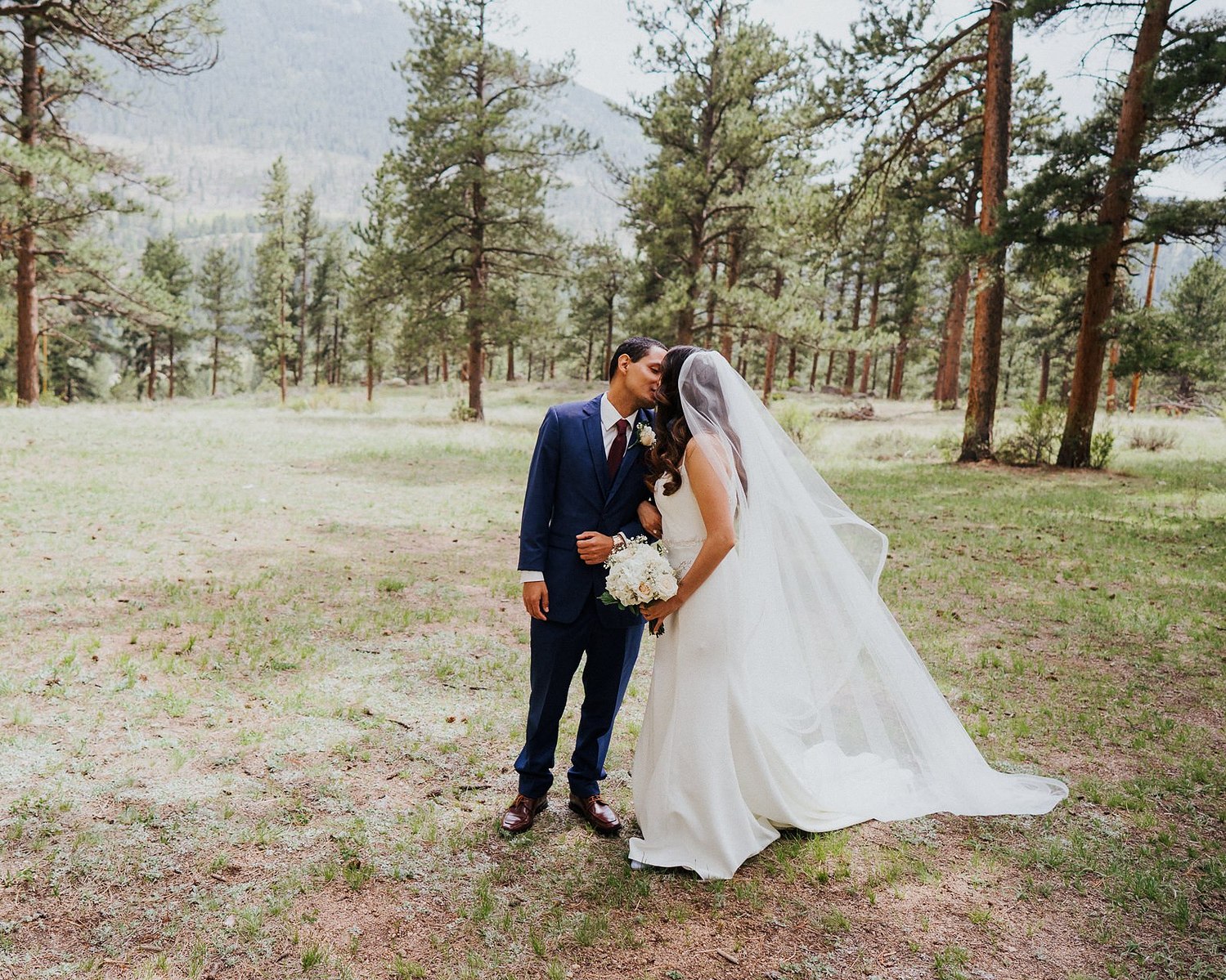 Estes Park, Colorado wedding day. 