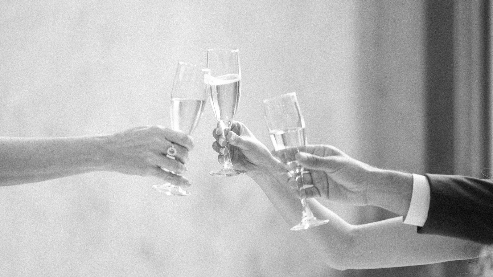 Toasts at Della Terra Mountain Chateau.