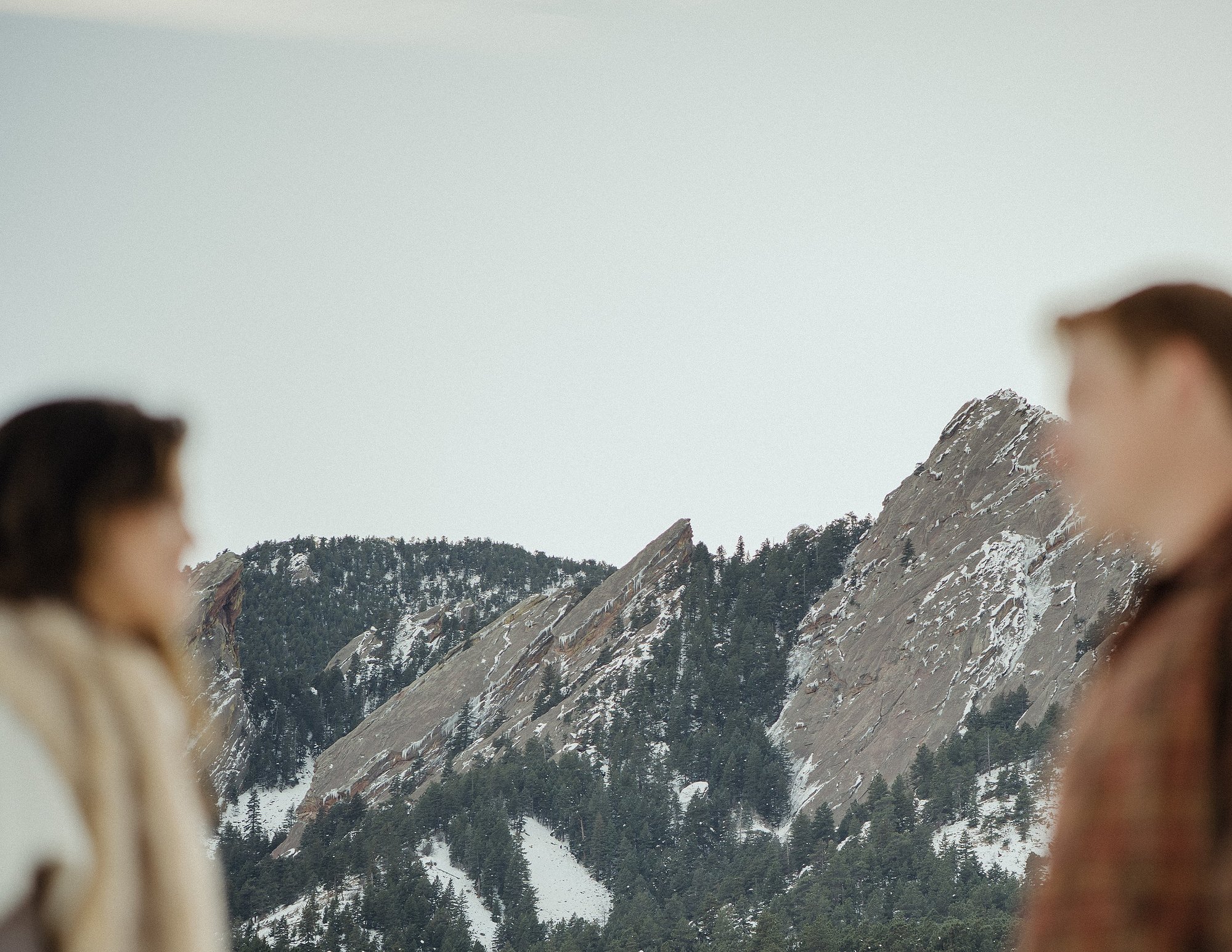 Mountain couple portrait in Colorado by Colorado wedding photographer Nick Sparks