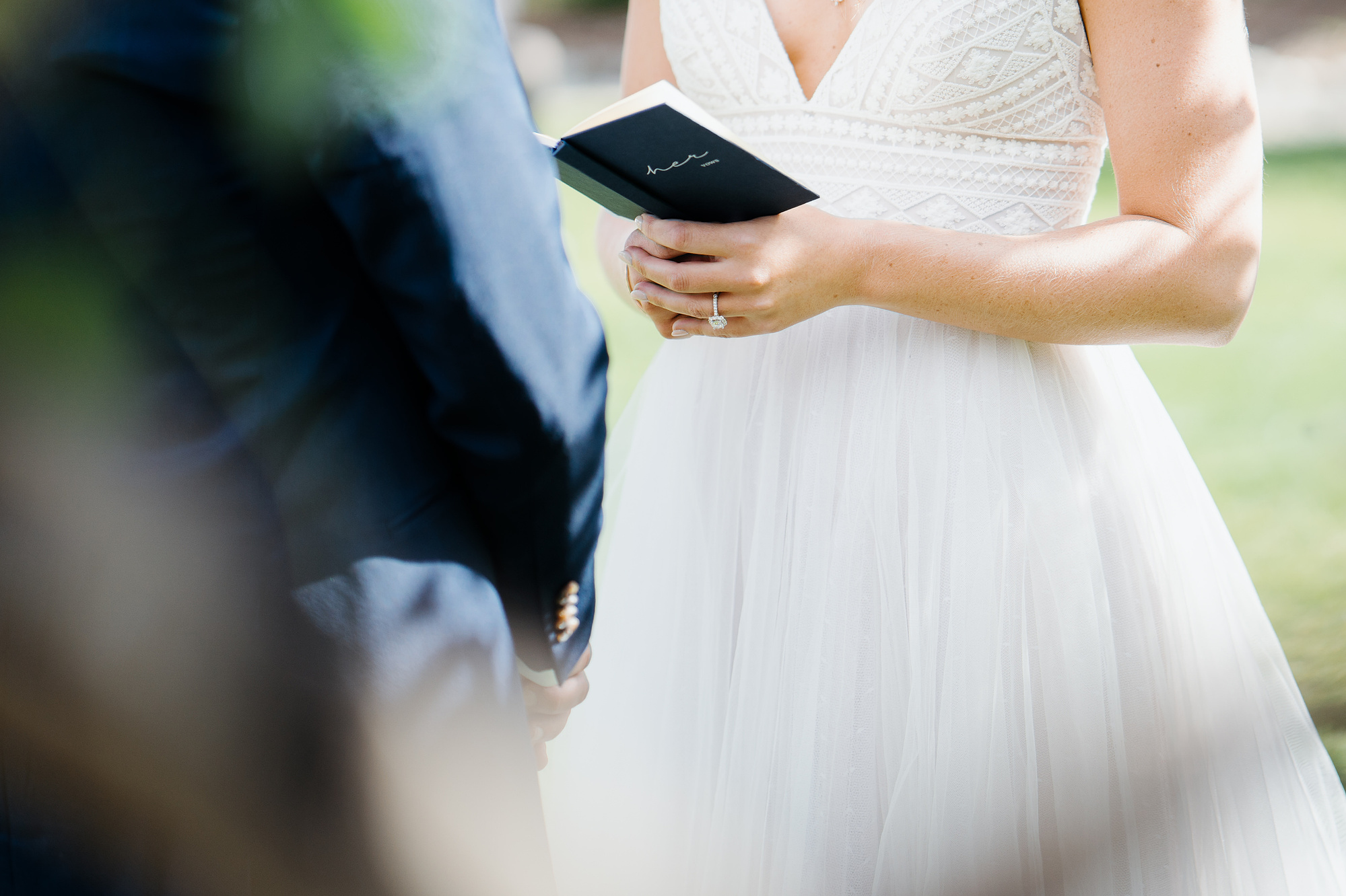 Wedding ceremony vow detail photographed by Colorado wedding photographer Nick Sparks