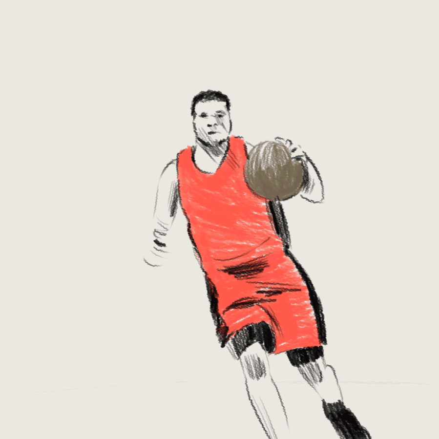 iveta karpathyova animation animator studio illustration illustrator artist rotoscope rotoscoping 2D traditional gif hand drawn bball basketball sports