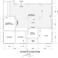 Timothy Hogan studio B floorplan for rental for photography video campaigns in Los Angeles