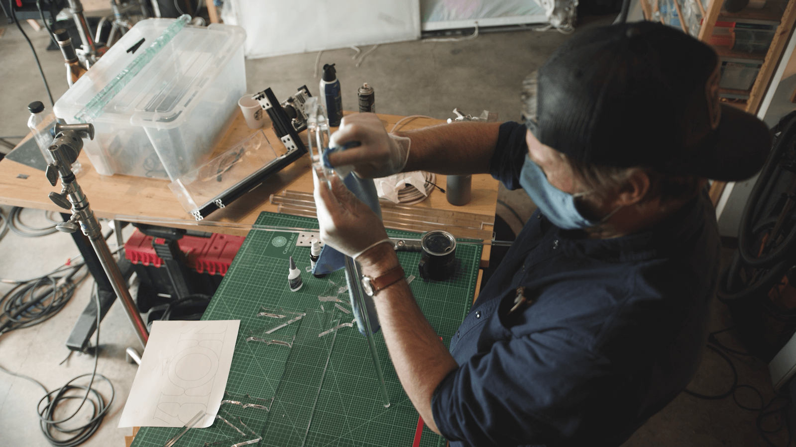 Avion Tequila campaign motion video tabletop production by director Timothy Hogan in studio, Los Angeles