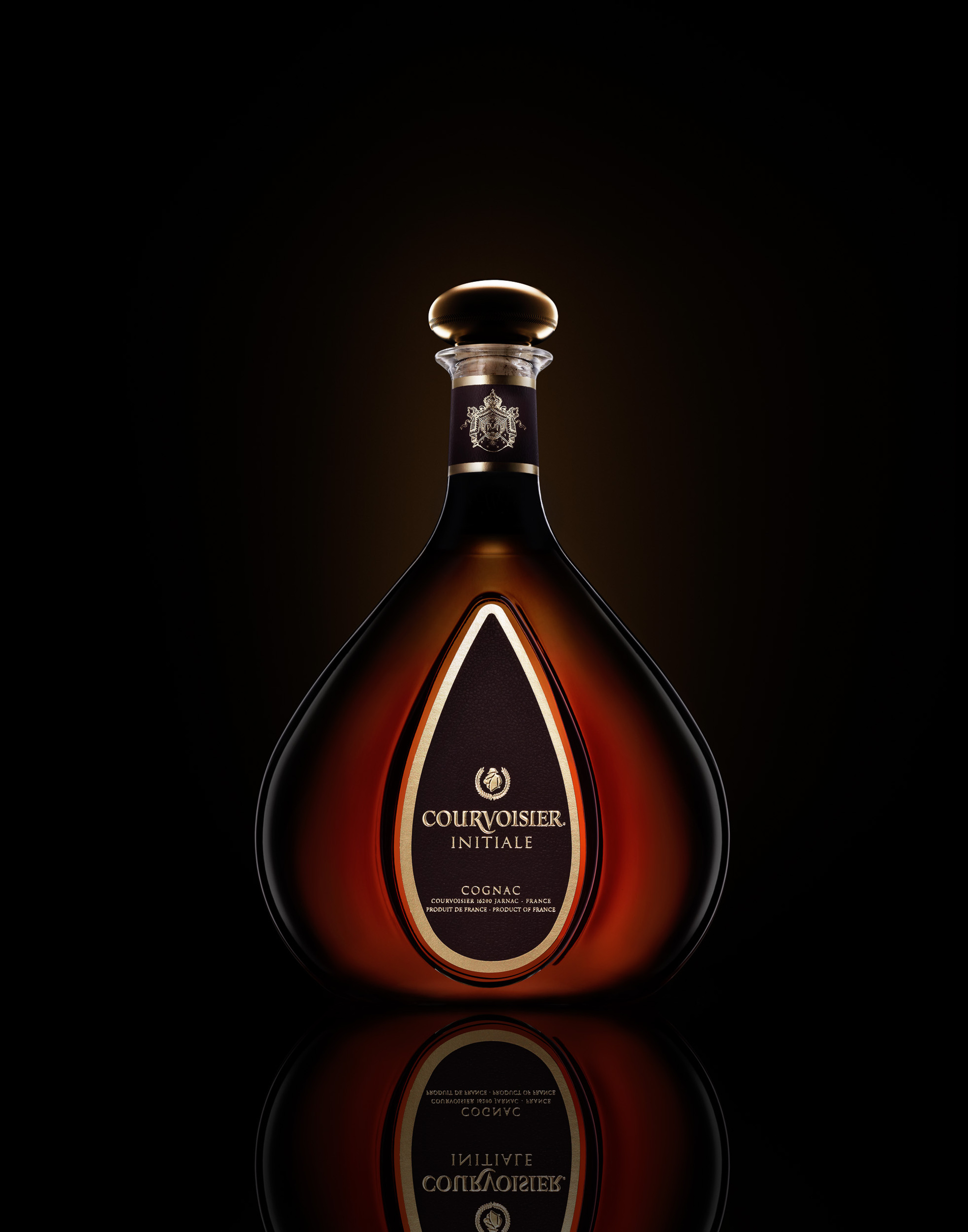 Courvoisier Initiale bottle photography. Beverage and liquid product & advertising photography by Timothy Hogan Studio in Los Angeles