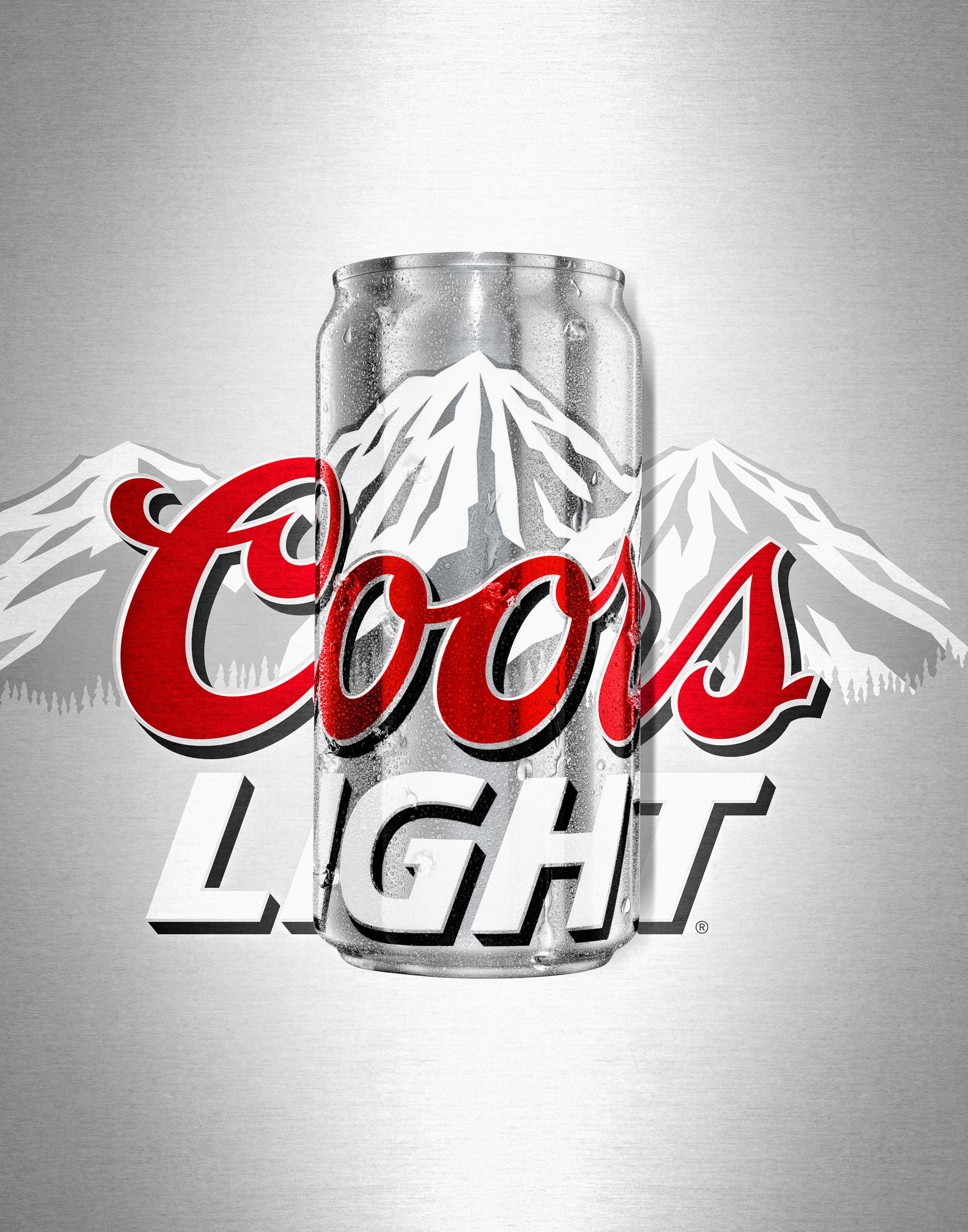 Coors Light Beer cans. Beverage & Liquor product advertising photography by Timothy Hogan Studio in Los Angeles