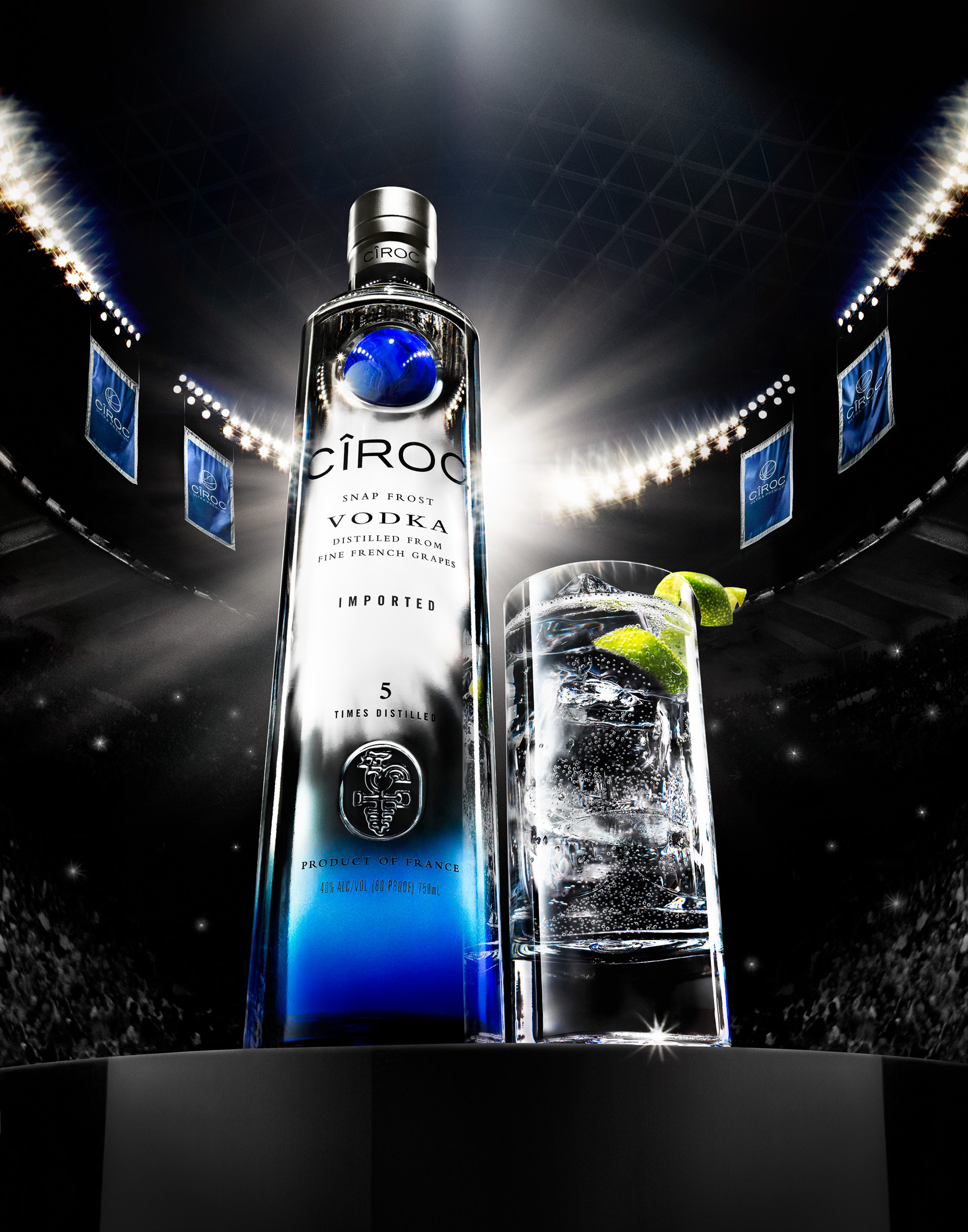 Ciroc Snap Frost Vodka. Beverage & Liquor product advertising photography by Timothy Hogan Studio in Los Angeles