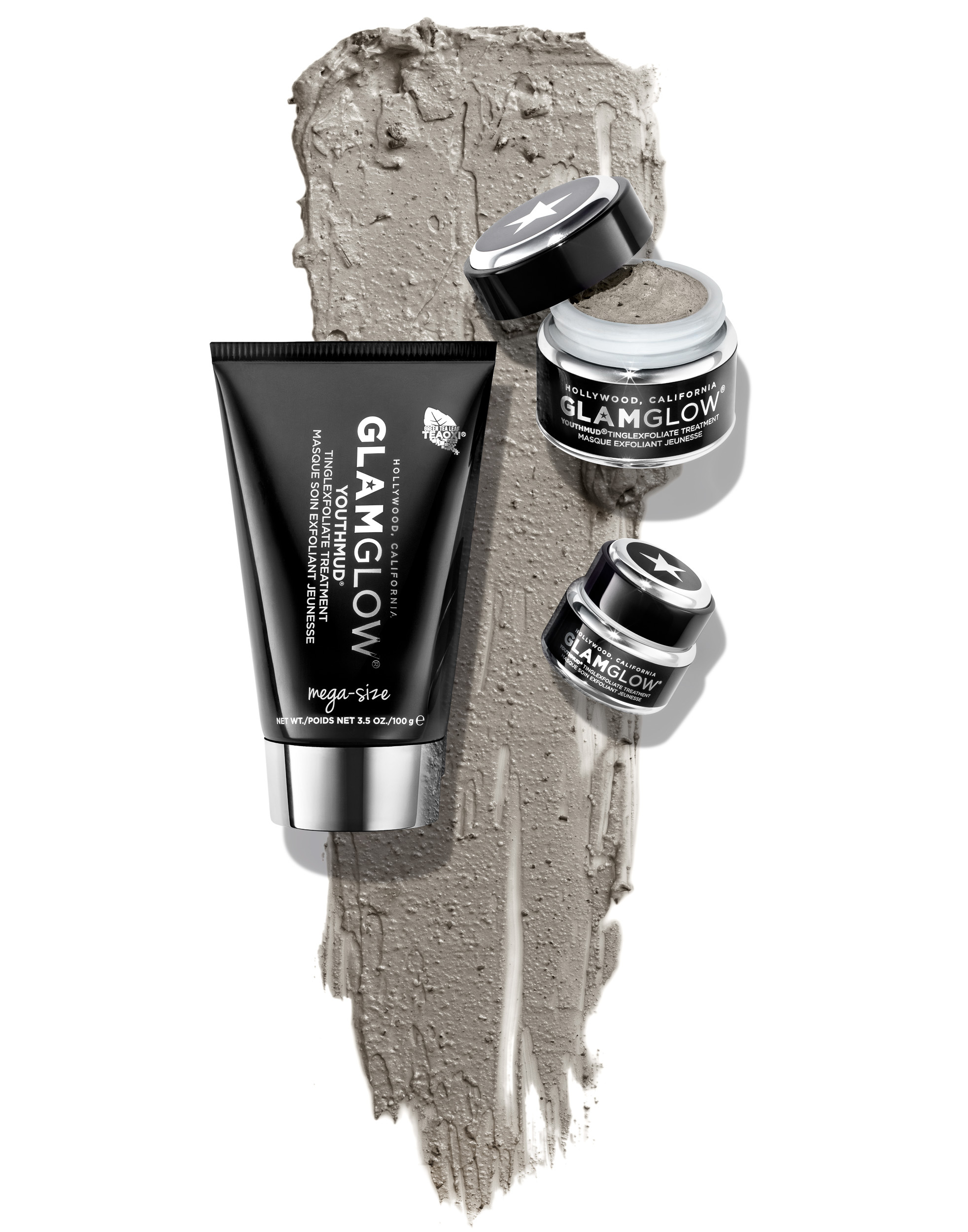 Glamglow Megamud cosmetics and beauty photography by commercial, product & advertising photographer Timothy Hogan in the Los Angeles Studio