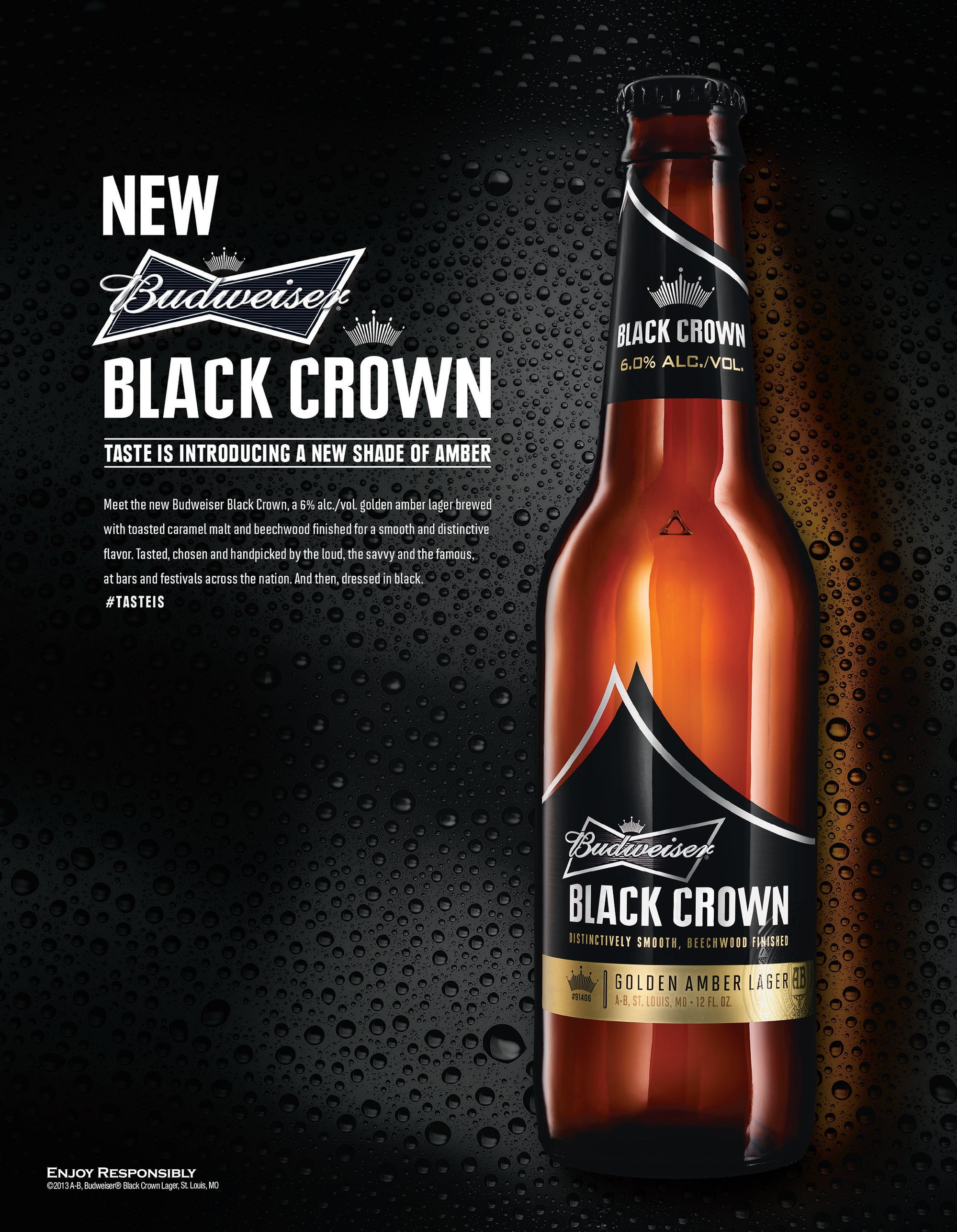 Budweiser Black Crown beer beverage campaign Photography by commercial, product & advertising photographer Timothy Hogan in studio Los Angeles