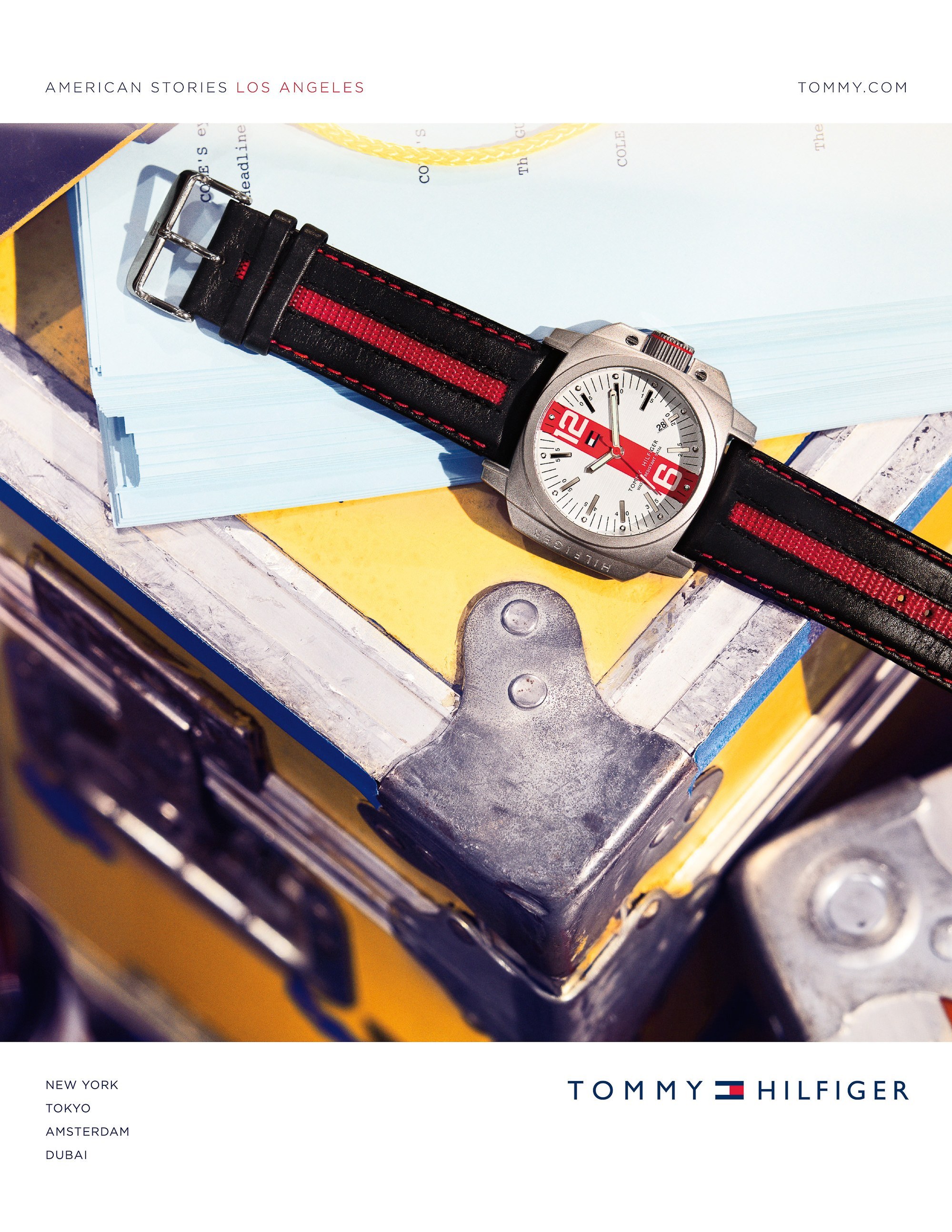 Tommy Hilfiger timepiece and watch campaign photography  by commercial, product & advertising photographer Timothy Hogan in studio Los Angeles