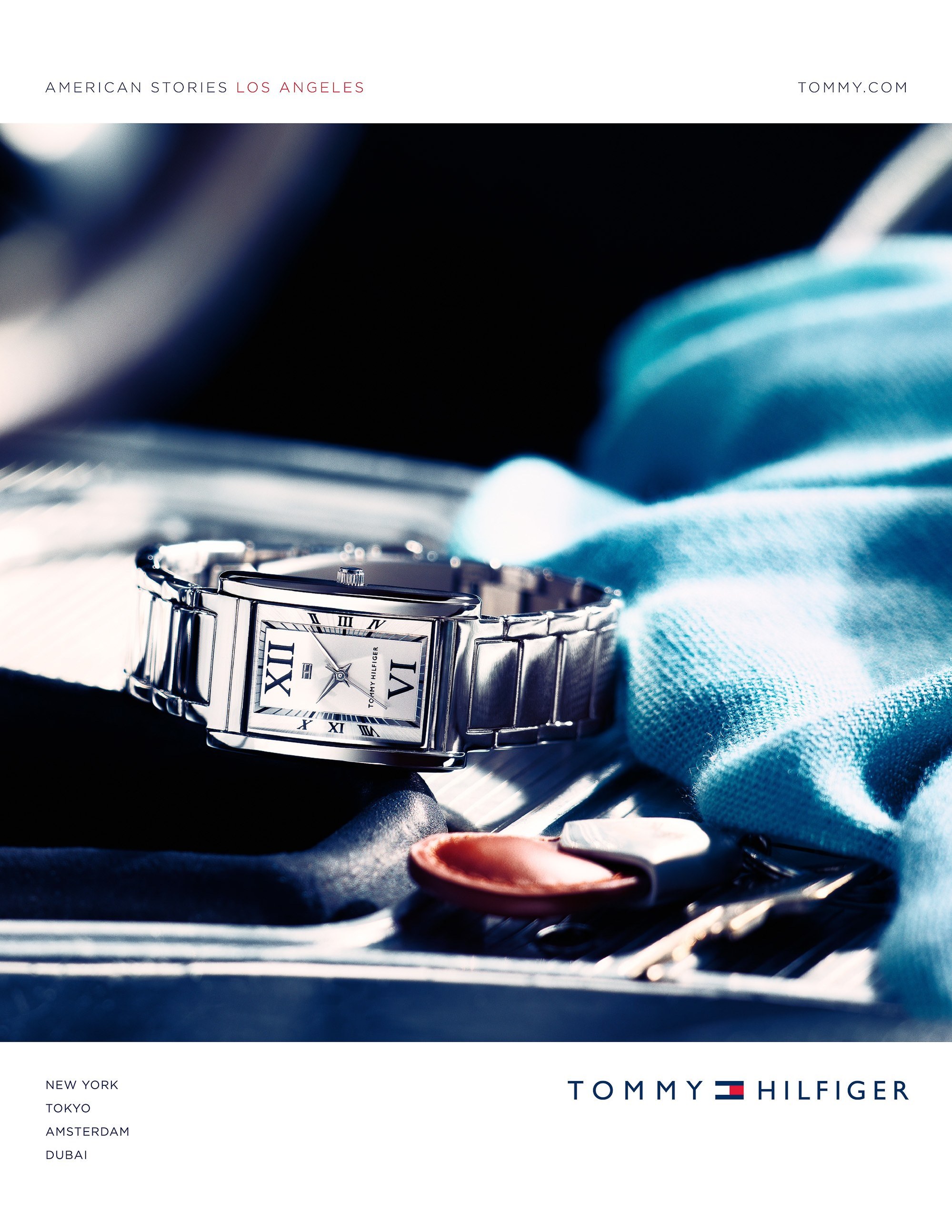 Tommy Hilfiger timepiece and watch campaign photography  by commercial, product & advertising photographer Timothy Hogan in studio Los Angeles