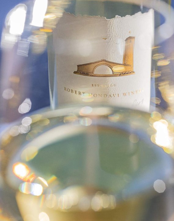 On-location Wine glass and bottle  photography by Timothy Hogan in Los Angeles for Robert Mondavi Winery