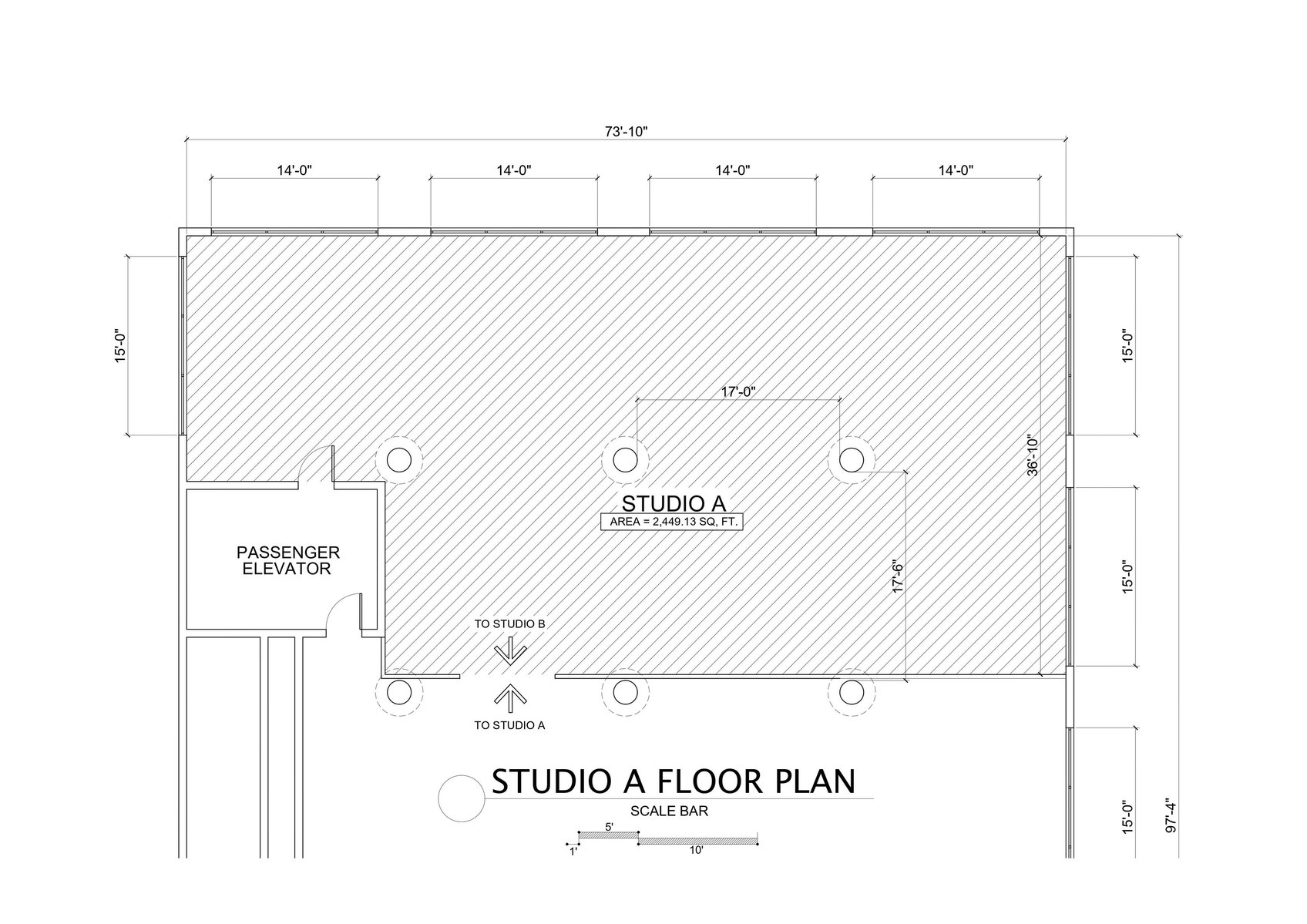 Timothy Hogan studio A floorplan for rental for photography video campaigns in Los Angeles