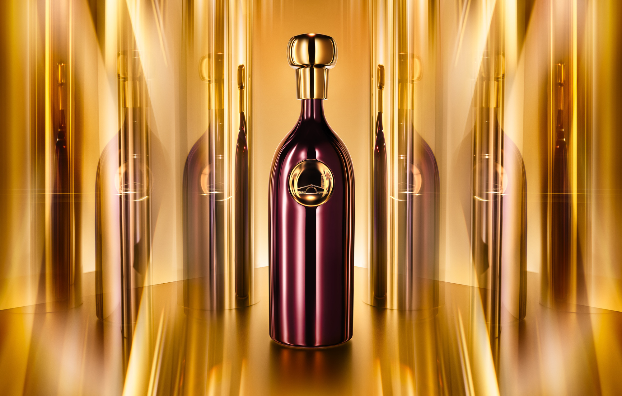 Mondavi x Bernardaud wine bottle photography by Timothy Hogan Studio in Los Angeles