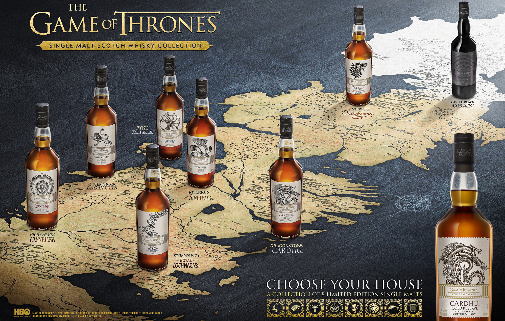 Johnnie Walker White Walker Tear sheet by beverage photographer Timothy Hogan . 

Beverages and alcohol product & advertising photography by Timothy Hogan Studio in Los Angeles