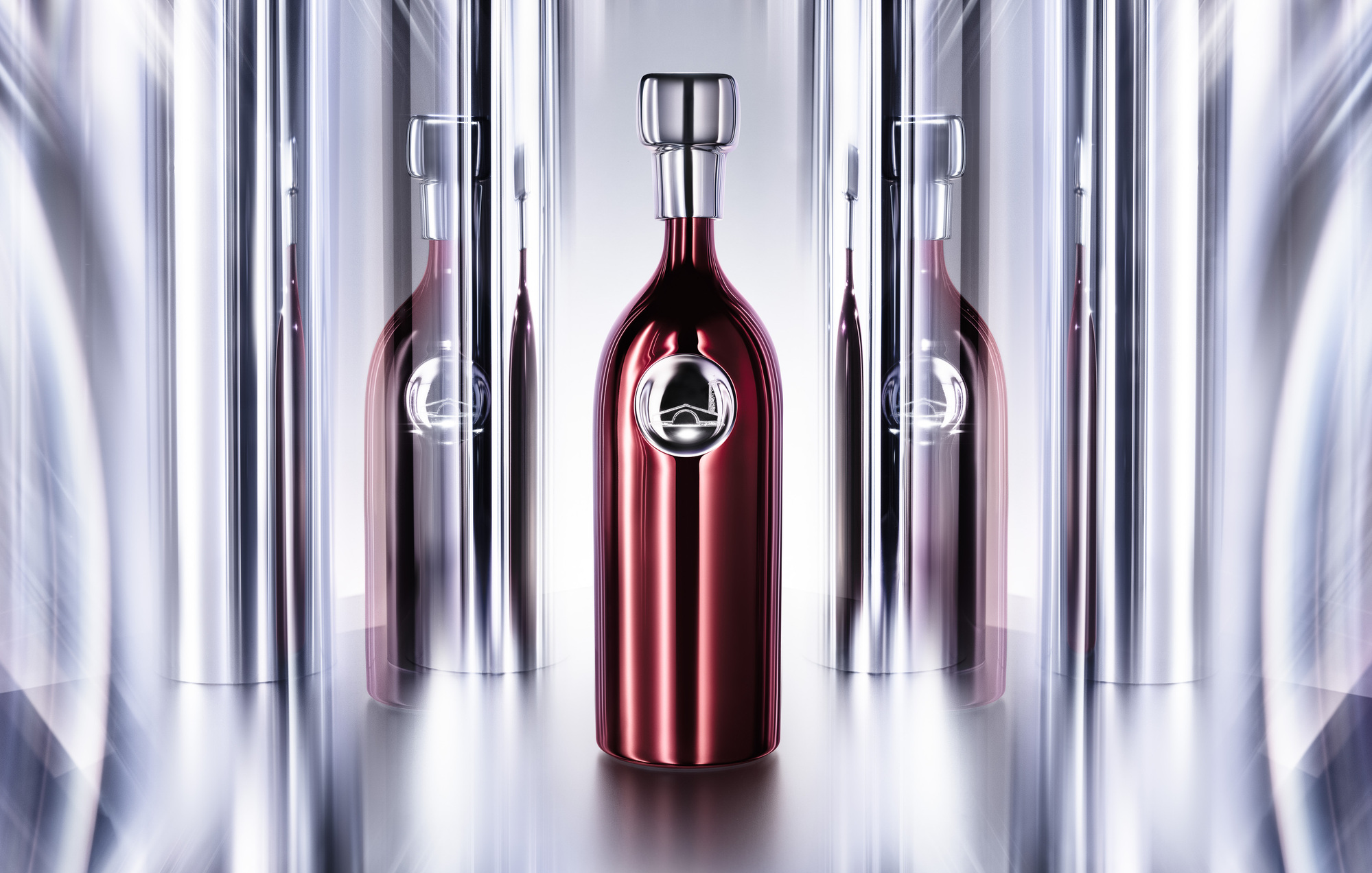 Mondavi x Bernardaud wine bottle photography by Timothy Hogan Studio in Los Angeles