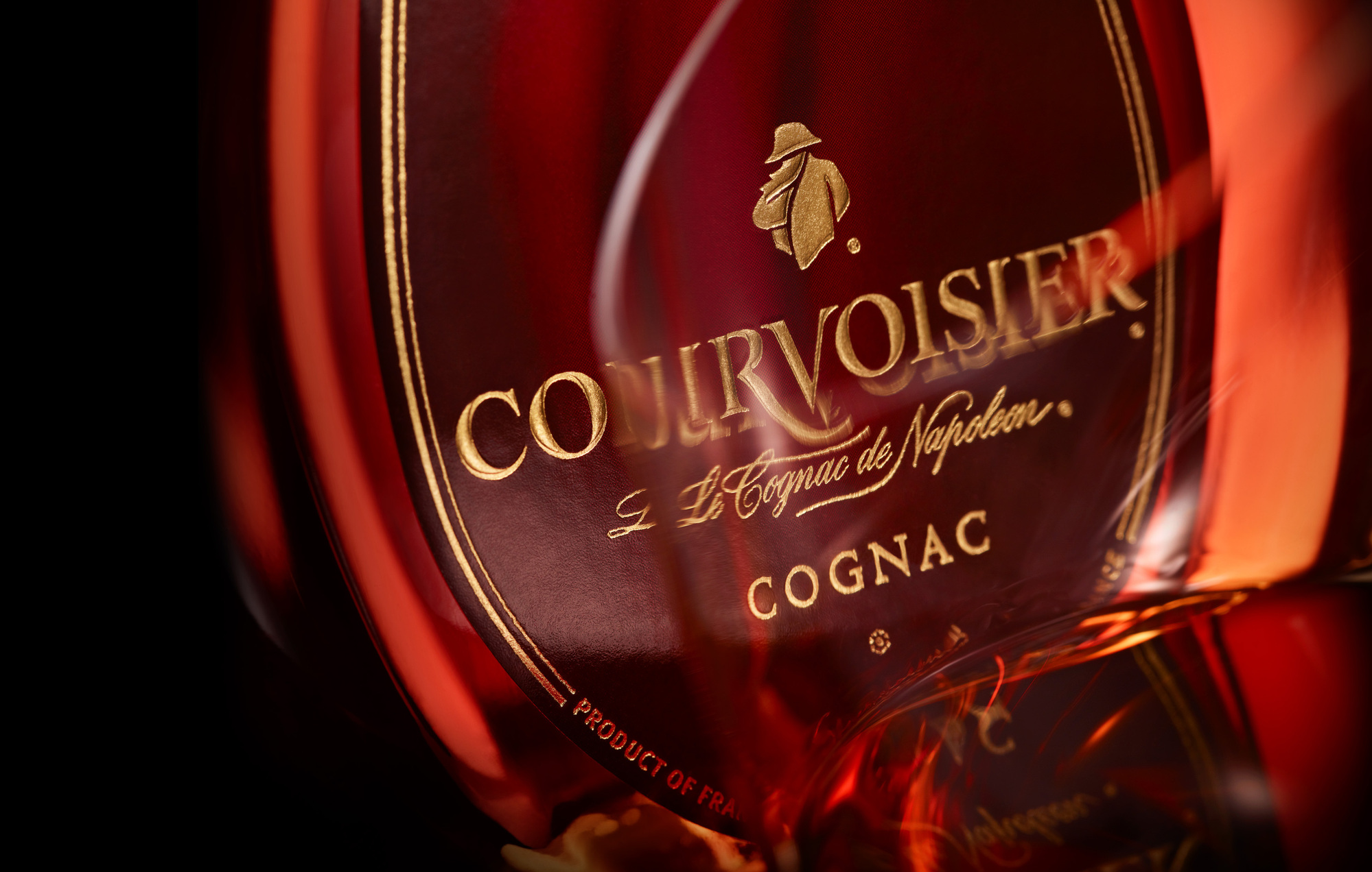 Courvoisier bottle photography. Beverage and liquid product & advertising photography by Timothy Hogan Studio in Los Angeles