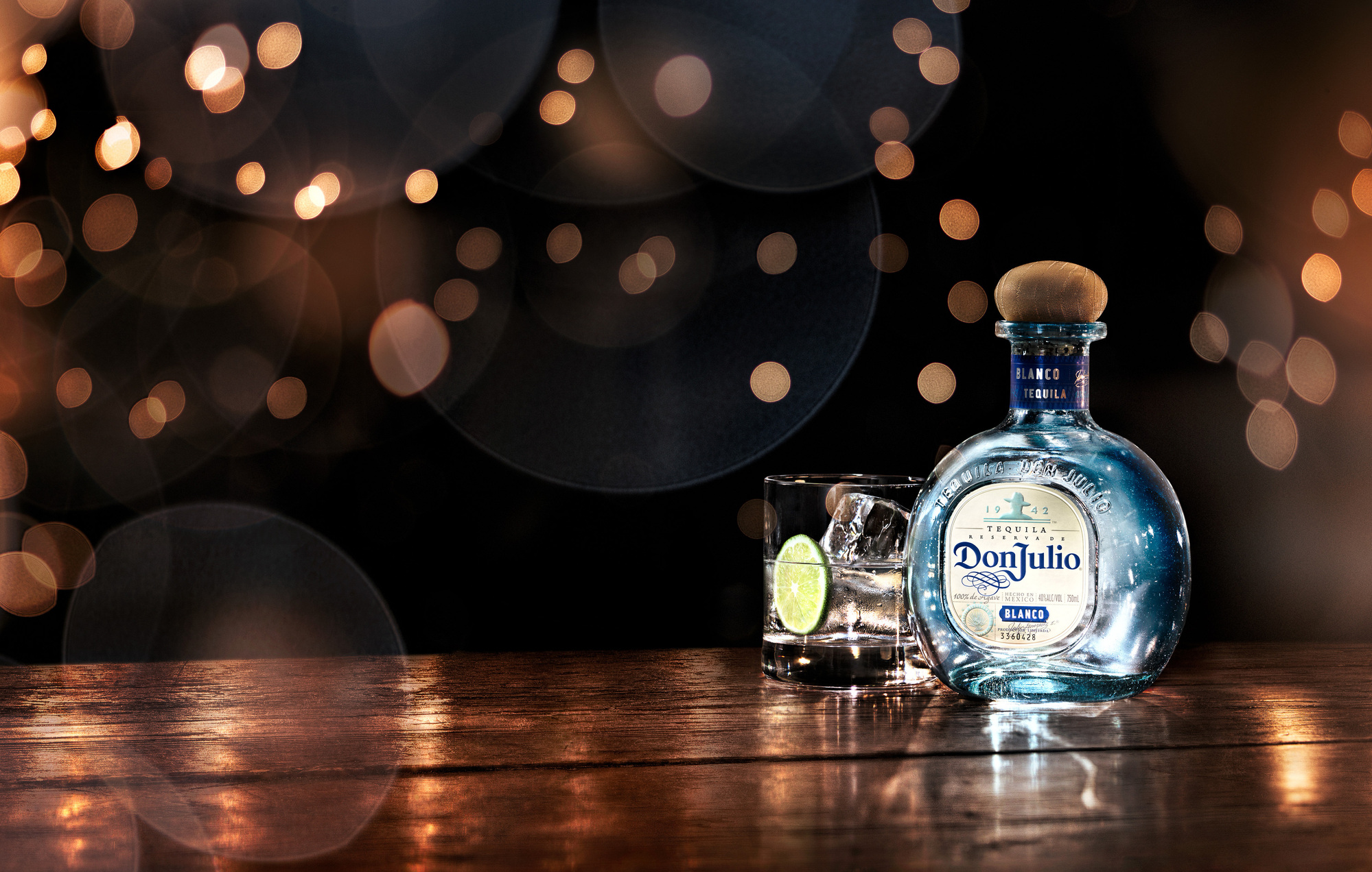 Don Julio Tequila blanco lights. Beverages and liquids product & advertising photography by Timothy Hogan Studio in Los Angeles