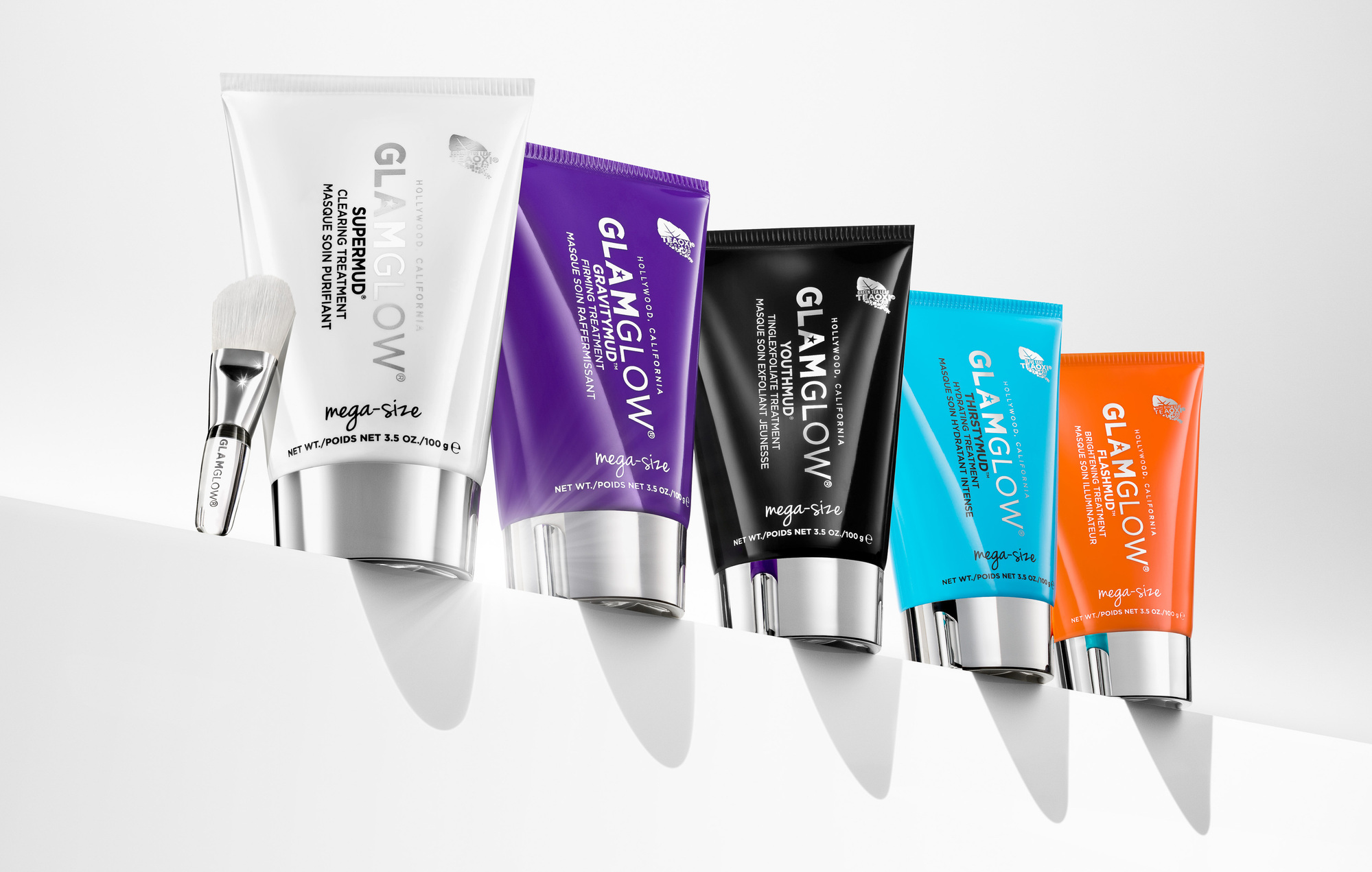 Glamglow Megamud cosmetics and beauty photography by still life photographer, commercial photographer, product photographer & advertising photographer Timothy Hogan in Los Angeles