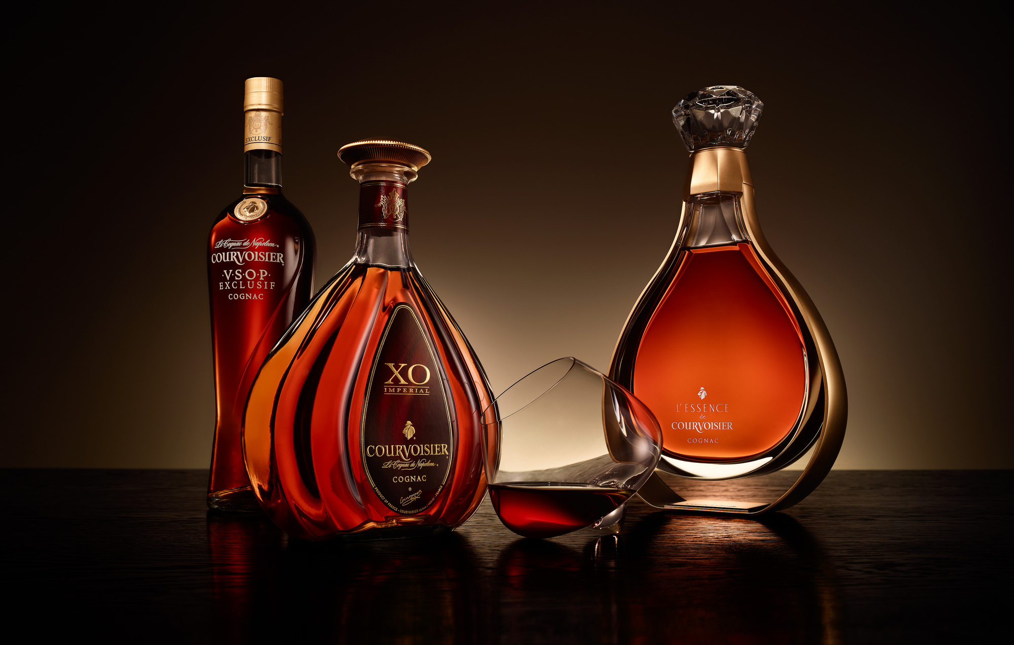 Courvoisier bottle photography. Beverage and liquid product & advertising photography by Timothy Hogan Studio in Los Angeles
