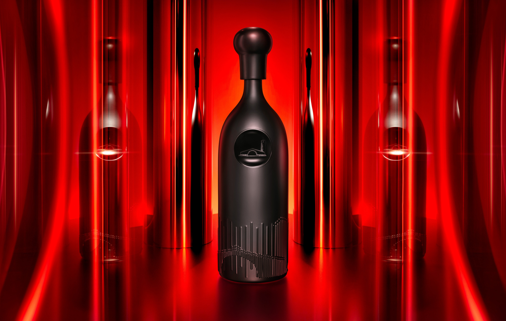 Mondavi x Bernardaud wine bottle photography by Timothy Hogan Studio in Los Angeles