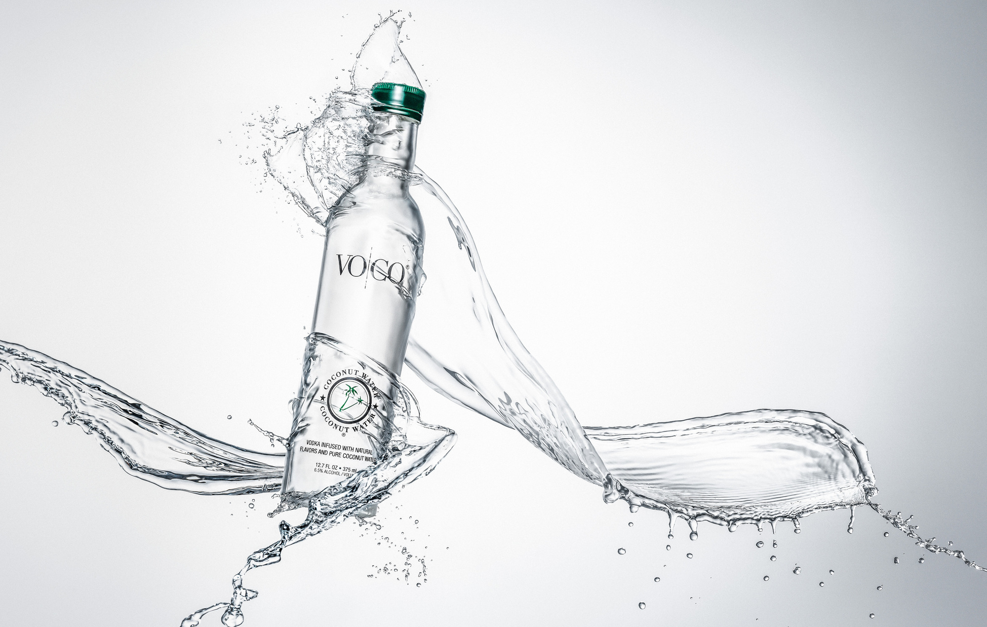 Voco vodka water drinks photography by beverage product and advertising photographer Timothy Hogan in Los Angeles