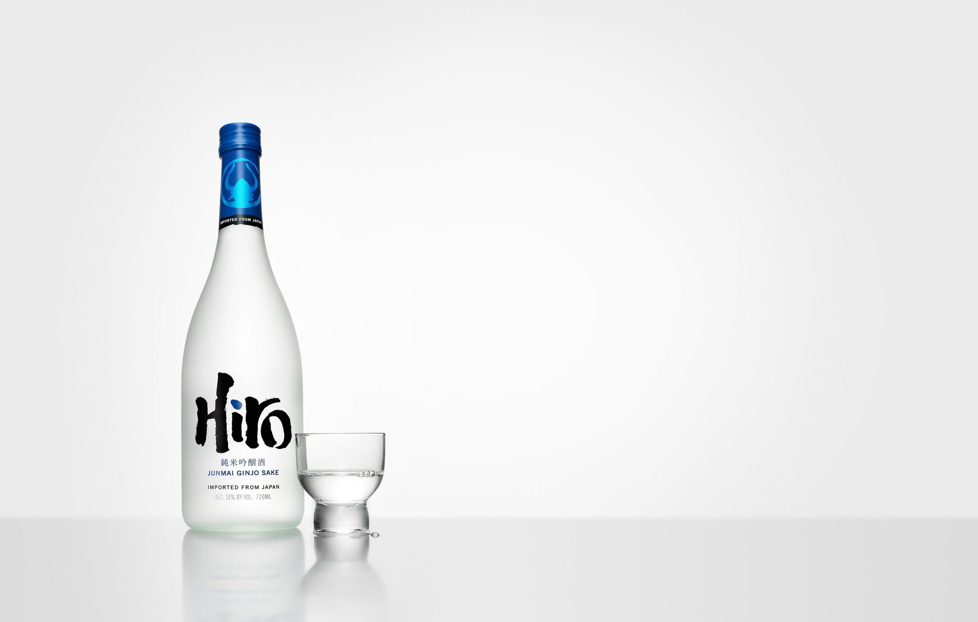 Hiro Sake Rice Wine bottle photography. Beverages and alcohol product & advertising photography by Timothy Hogan Studio in Los Angeles