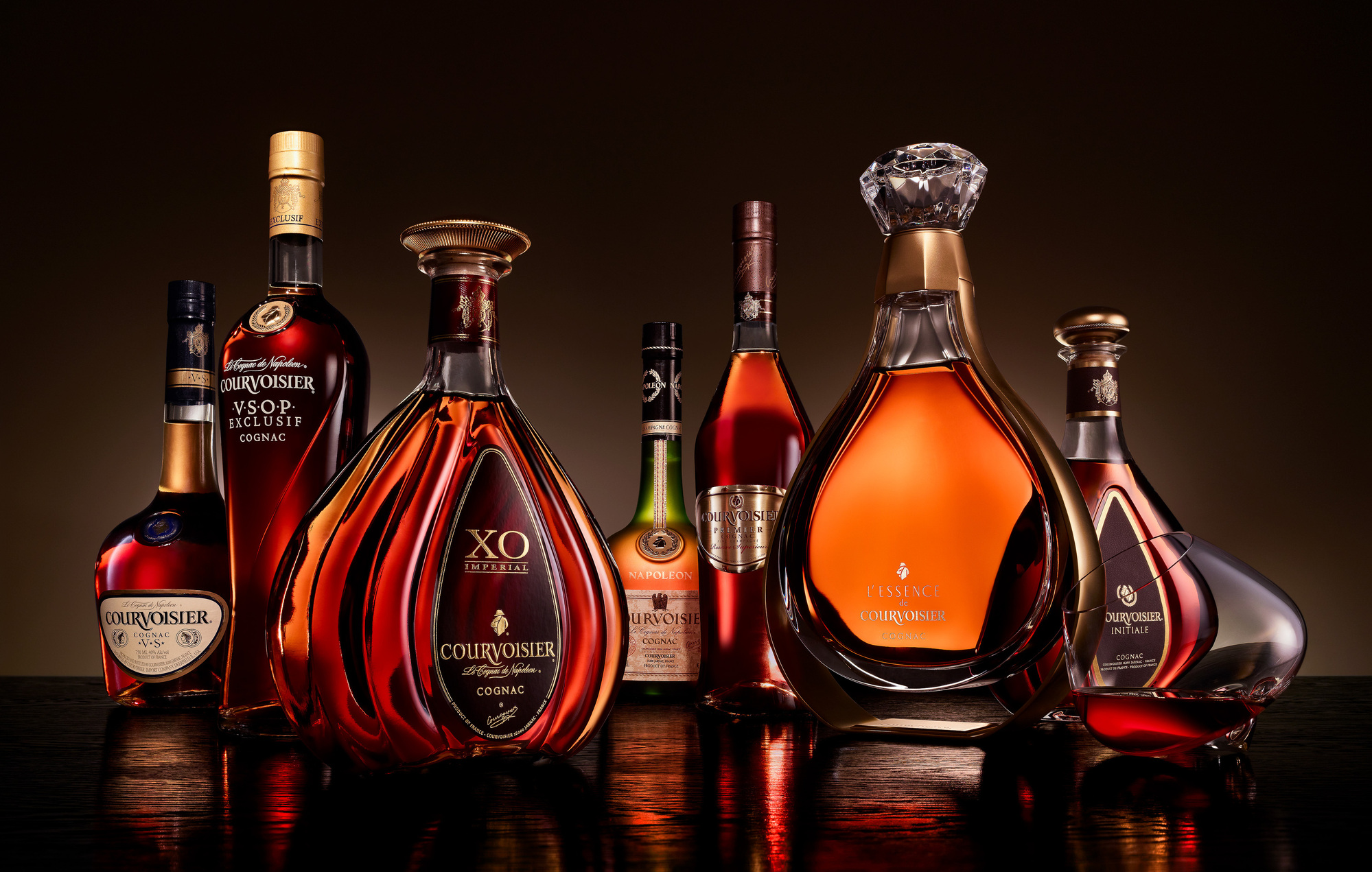 Courvoisier bottle photography. Beverage and liquid product & advertising photography by Timothy Hogan Studio in Los Angeles