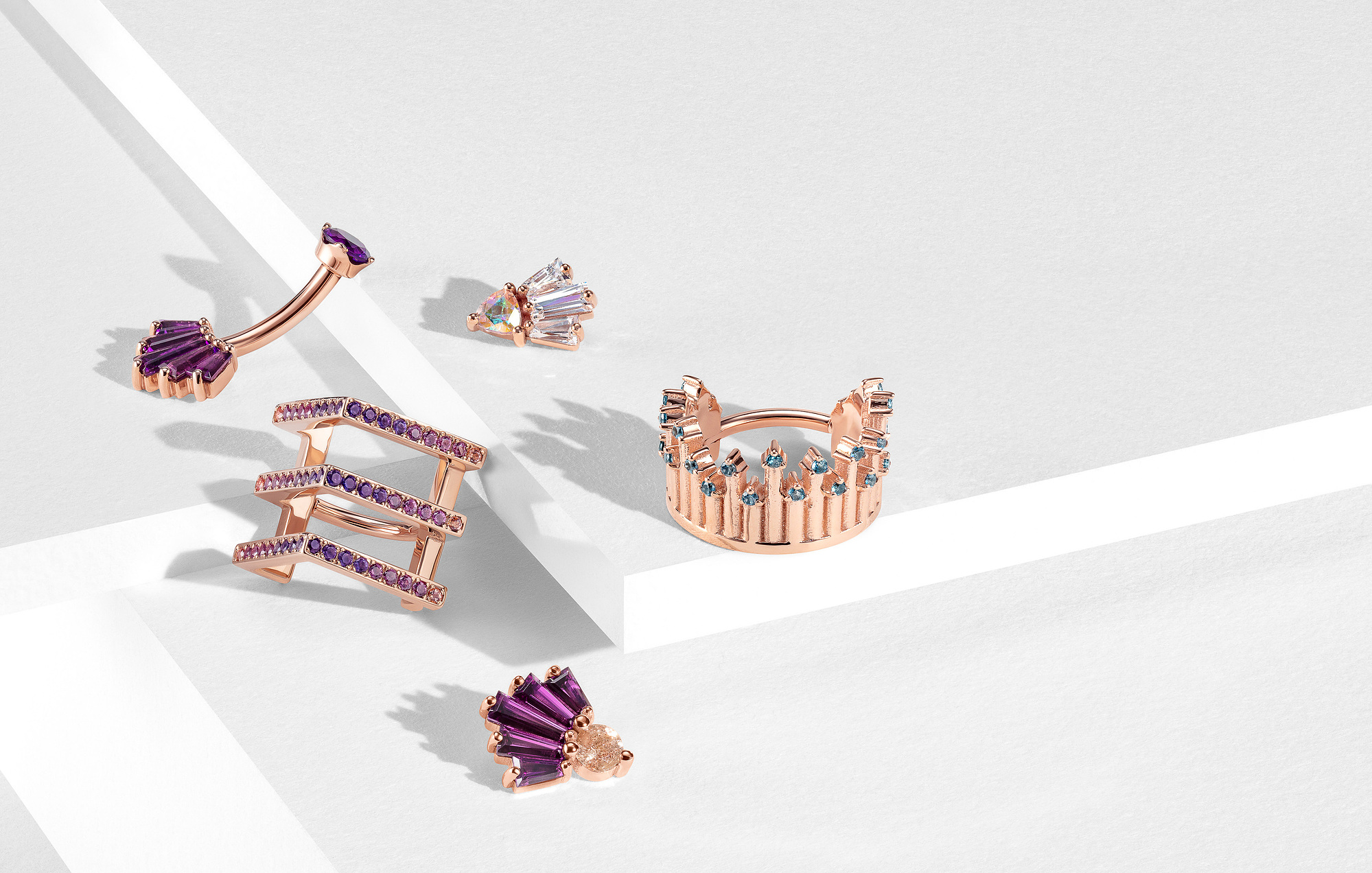 BVLA body jewelry photography by commercial product & advertising jewelry photographer Timothy Hogan in Los Angeles - still life photographer