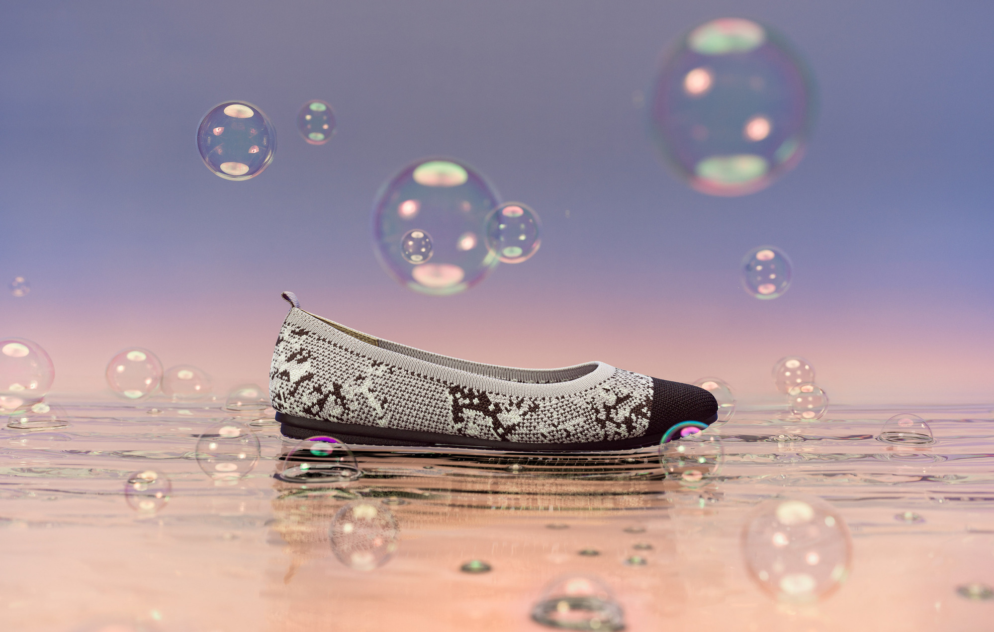 Commercial and advertising product photography for Vince Camuto washable footwear and accessories by Los Angeles photographer Timothy Hogan