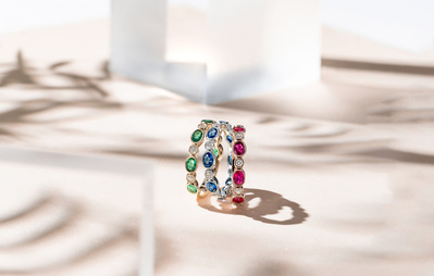 Elegant Jewelry product photography for Simon G by commercial and advertising photographer Timothy Hogan in Los Angeles