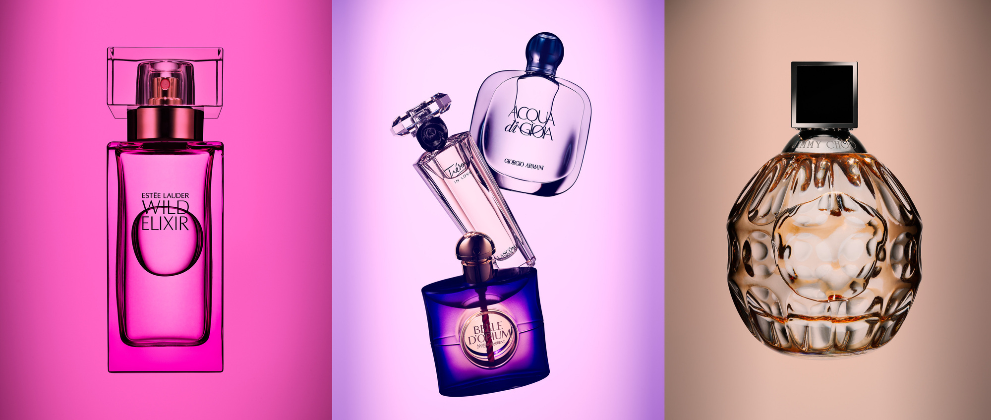 Color Study fragrance and perfume product photography by still life photographer, commercial photographer, product photographer & advertising photographer Timothy Hogan in Los Angeles, Chicago and New York