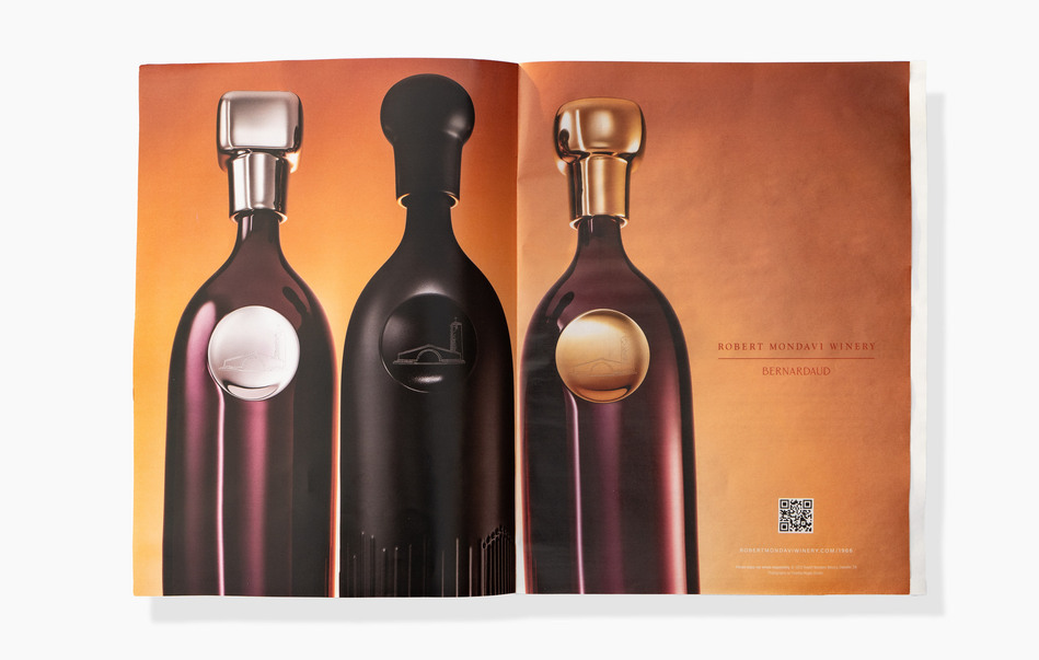 Wine bottle photography by Timothy Hogan in Los Angeles for Robert Mondavi Winery