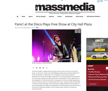 Photos by Codie Patnaude

Panic! at the Disco Plays Free Show at City Hall Plaza - massmedia
