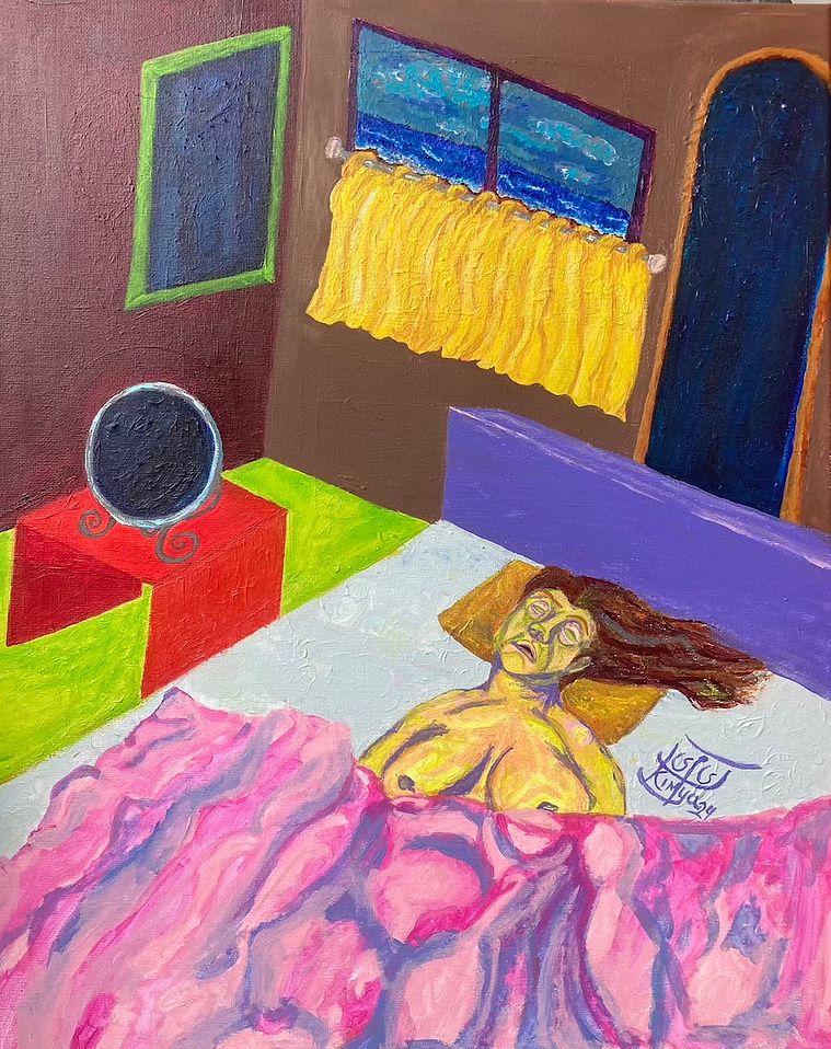 Acrylic Painting on 40x50 cm cotton canvas.