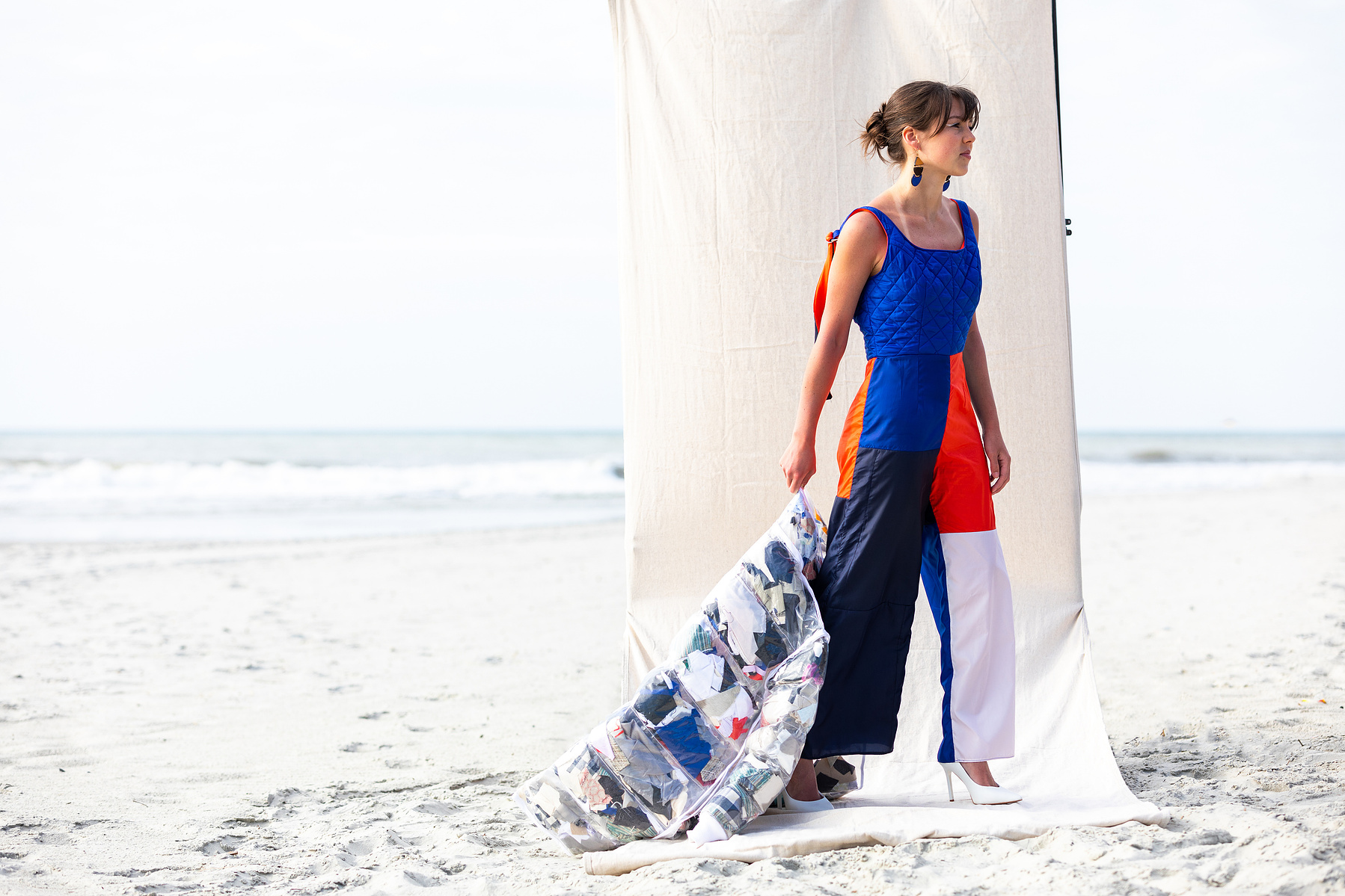 white, canvas, young woman, new designer, student, project, fashion, south carolina,