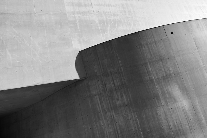Detail of the MAXXI Museum by Zaha Hadid Architects, Rome, Italy.
