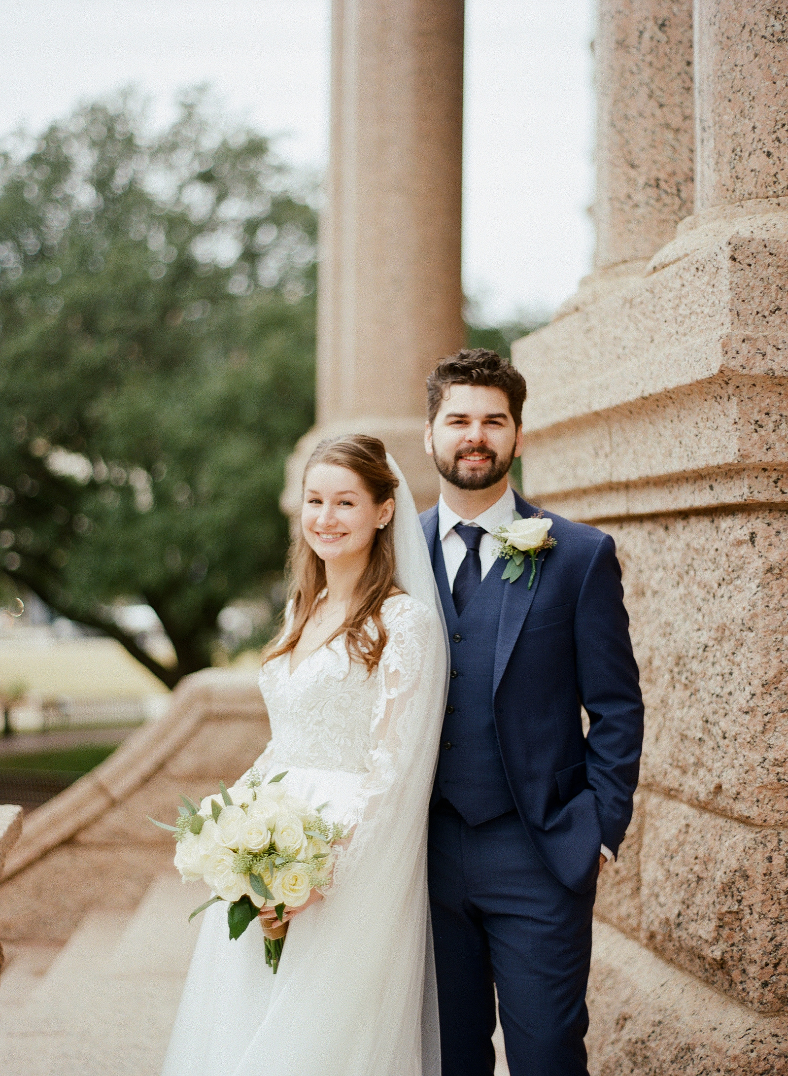 Tarrant County Courthouse Wedding shot on medium format film Amber Shumake Photo