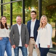 JAW Architects outside their Fort Worth design studio portrait photography by Amber Shumake studio photographer
