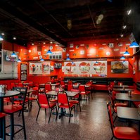 Interior photography of Mama's Pizza in Dallas designed by JAW Architects photography by Amber Shumake studio photographer