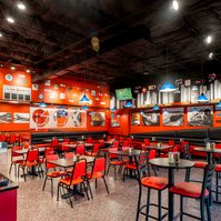 Interior photography of Mama's Pizza in Dallas designed by JAW Architects photography by Amber Shumake studio photographer