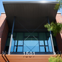 Xequel Bio outdoor office building photography by Amber Shumake studio photographer